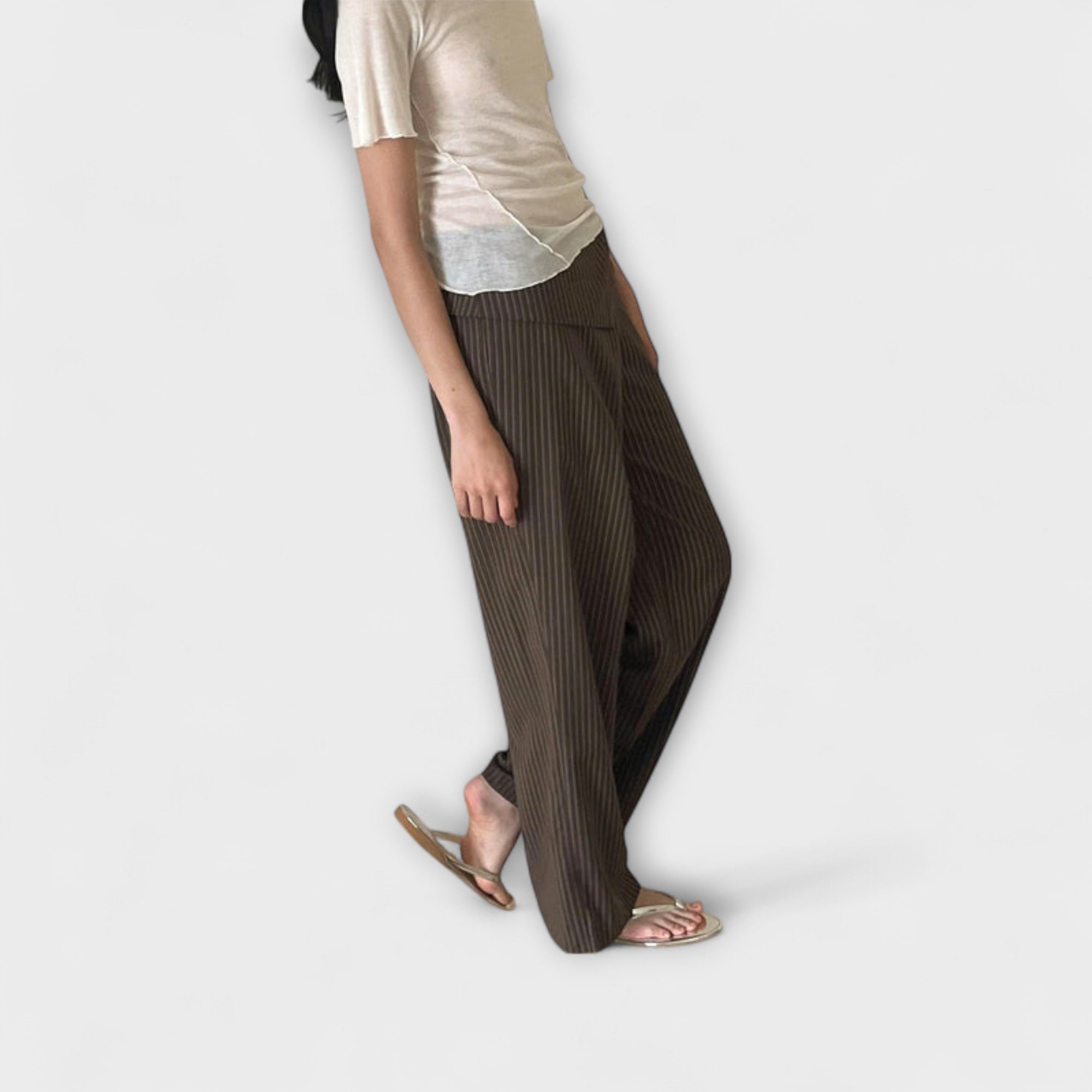 Julia - Foldable Striped Pants