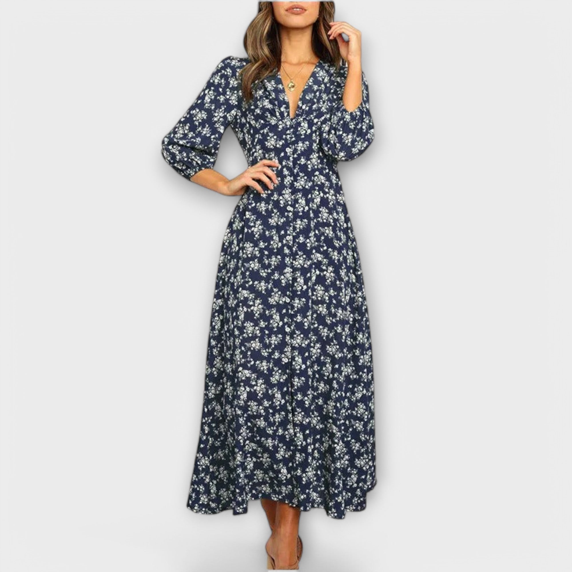 Floral maxi dress for women