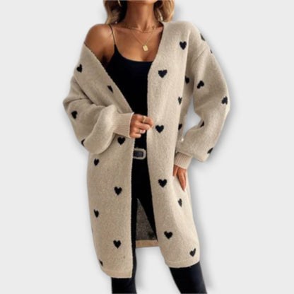 Julia - Cardigan with Heart Pattern