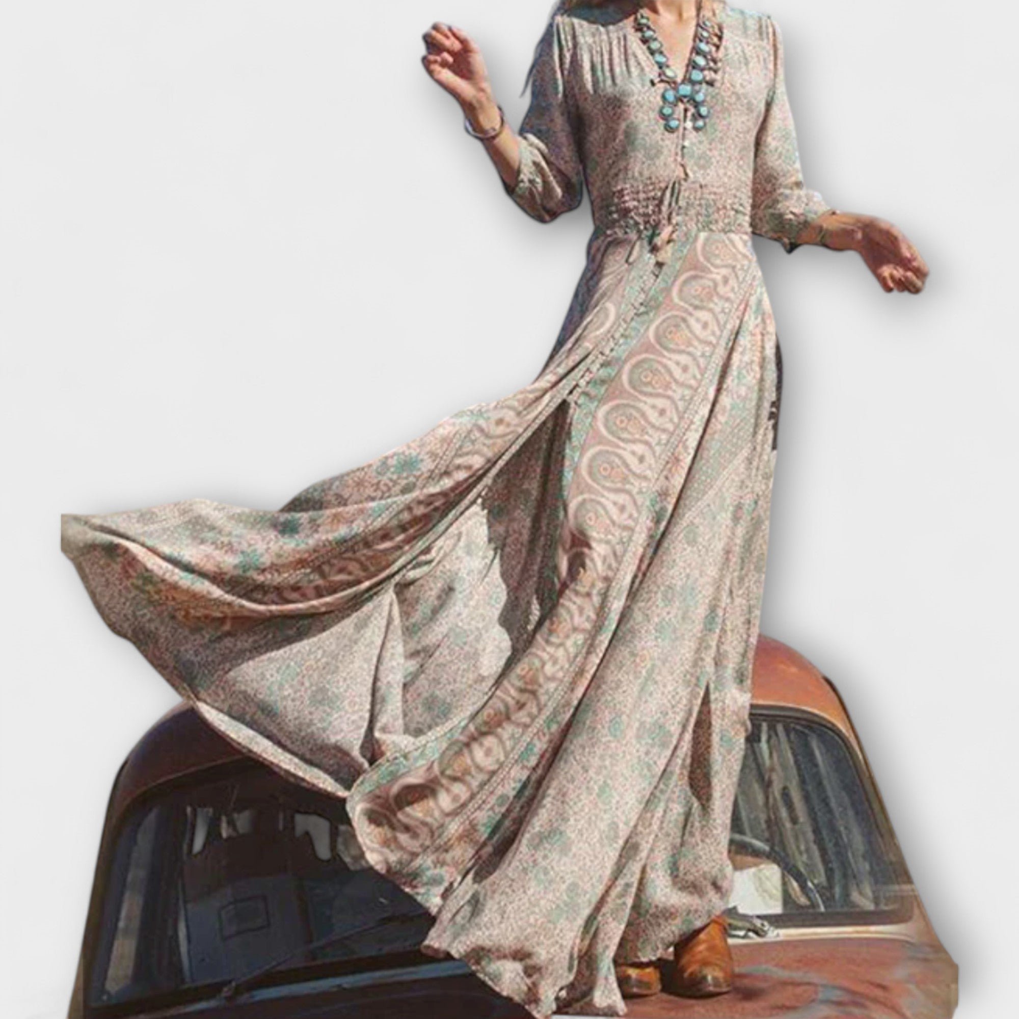 Loose boho maxi dress