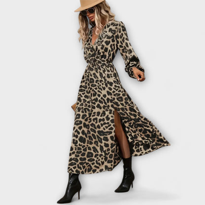 Natalie - Stylish leopard print dress