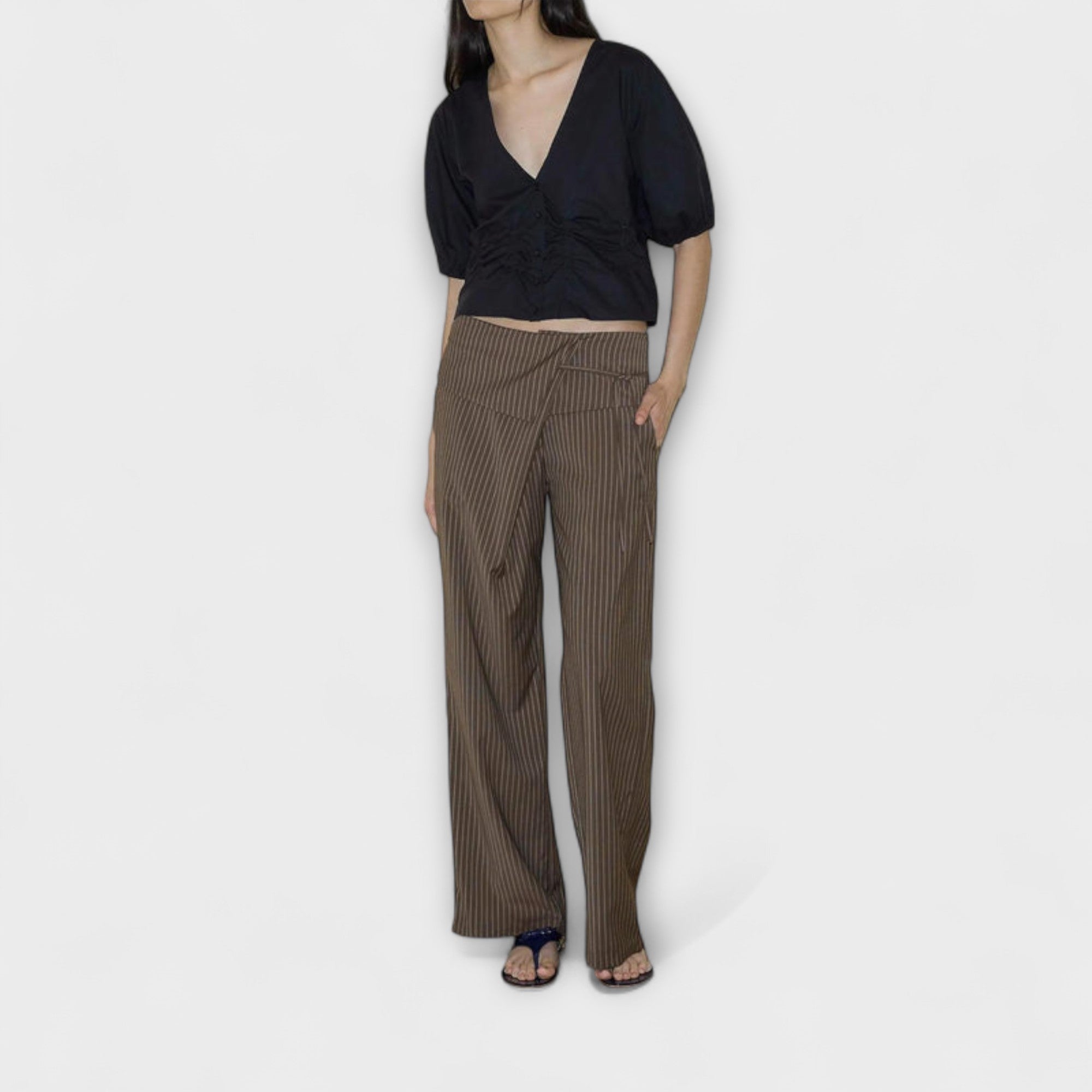 Julia - Foldable Striped Pants