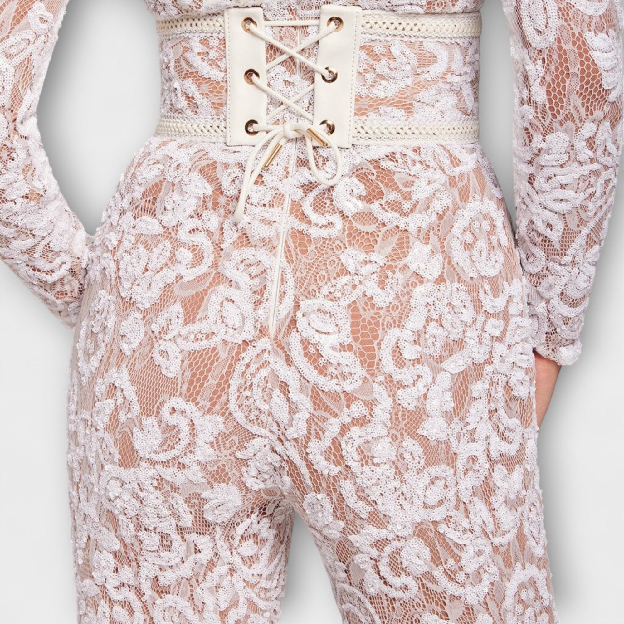 Theresia - Lace Jumpsuit with Corset