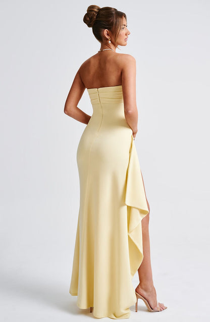 Zafira Maxi Dress - Lemon Glow
